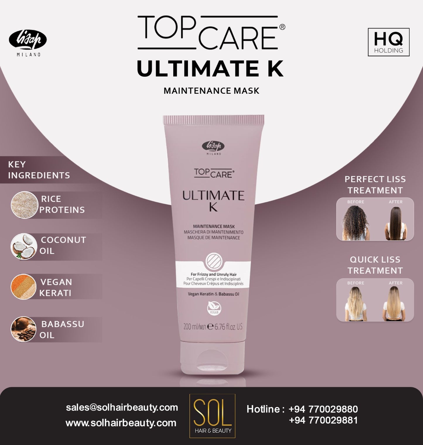 TOP CARE ULTIMATE K MAINTENANCE  MASK 200ML