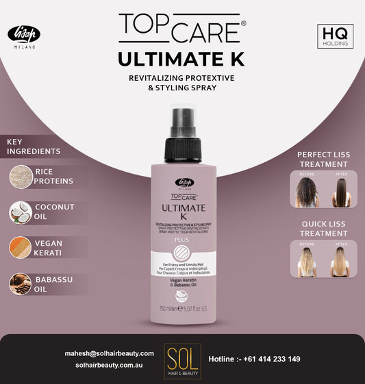 TOP CARE ULTIMATE K REVITALIZING  PROTECTIVE &  STYLING SPRAY  PLUS  150ML