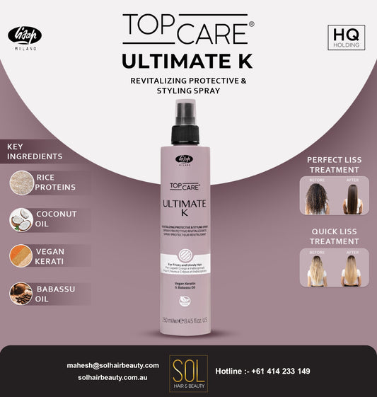 TOP CARE ULTIMATE K REVITALIZING  PROTECTIVE &  STYLING SPRAY 250ML