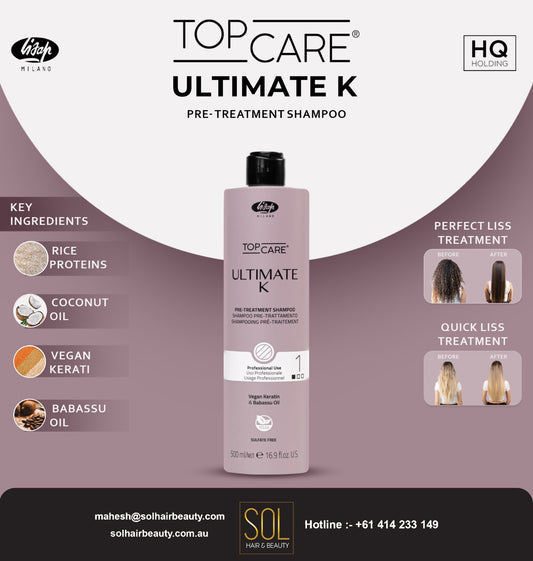 TOP CARE ULTIMATE K PRE-TREATMENT  SHAMPOO - STEP 1  500ML